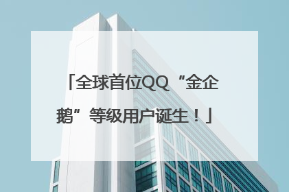 全球首位QQ“金企鹅”等级用户诞生！