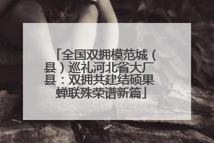 全国双拥模范城（县）巡礼河北省大厂县：双拥共建结硕果 蝉联殊荣谱新篇