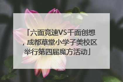 六面竞速VS千面创想，成都草堂小学子美校区举行第四届魔方活动