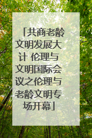 共商老龄文明发展大计 伦理与文明国际会议之伦理与老龄文明专场开幕