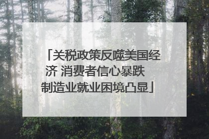 关税政策反噬美国经济 消费者信心暴跌 制造业就业困境凸显