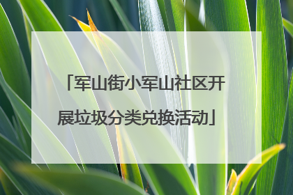 军山街小军山社区开展垃圾分类兑换活动
