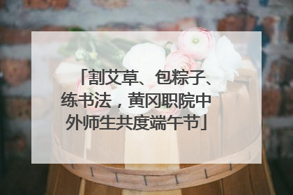 割艾草、包粽子、练书法，黄冈职院中外师生共度端午节