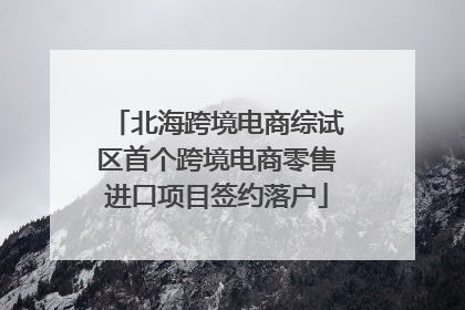 北海跨境电商综试区首个跨境电商零售进口项目签约落户