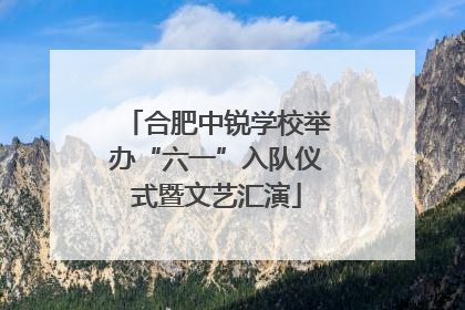 合肥中锐学校举办“六一”入队仪式暨文艺汇演