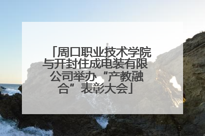 周口职业技术学院与开封住成电装有限 公司举办“产教融合”表彰大会