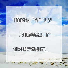 咱的梨“香”世界——河北鲜梨出口产销对接活动侧记