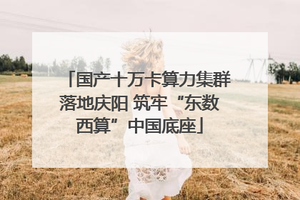 国产十万卡算力集群落地庆阳 筑牢“东数西算”中国底座