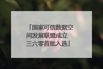 国家可信数据空间发展联盟成立 三六零首批入选