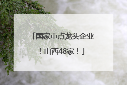 国家重点龙头企业！山西48家！