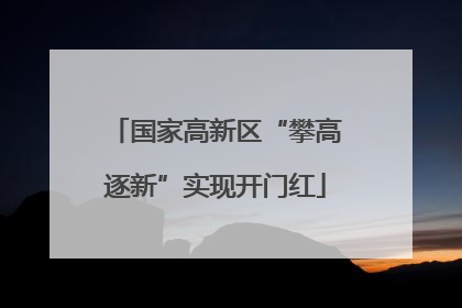 国家高新区“攀高逐新”实现开门红