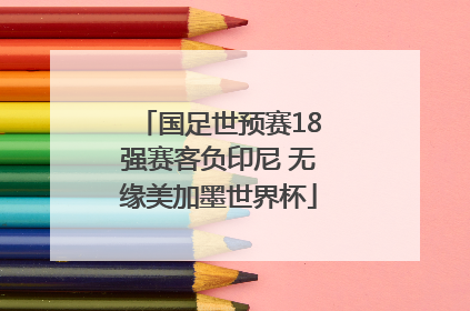 国足世预赛18强赛客负印尼 无缘美加墨世界杯
