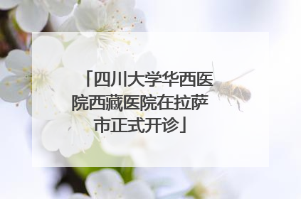 四川大学华西医院西藏医院在拉萨市正式开诊