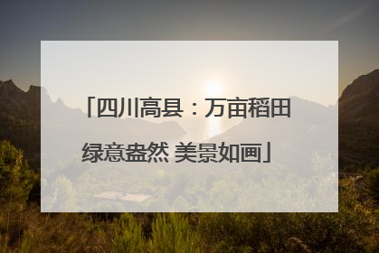 四川高县：万亩稻田绿意盎然 美景如画