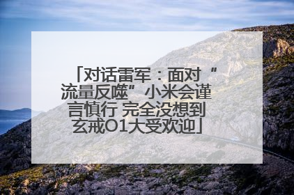 对话雷军：面对“流量反噬”小米会谨言慎行 完全没想到玄戒O1大受欢迎