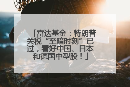 富达基金：特朗普关税“至暗时刻”已过，看好中国、日本和德国中型股！