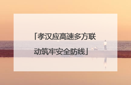 孝汉应高速多方联动筑牢安全防线