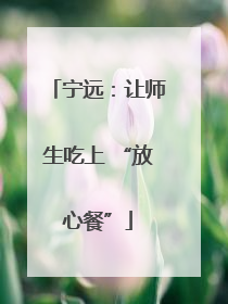 宁远：让师生吃上 “放心餐”
