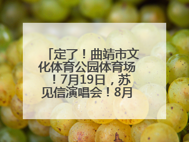 定了！曲靖市文化体育公园体育场！7月19日，苏见信演唱会！8月16日，萧敬腾演唱会！