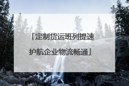 定制货运班列提速 护航企业物流畅通