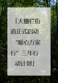 大栅栏街道正式启动“暖心万家行”三年行动计划