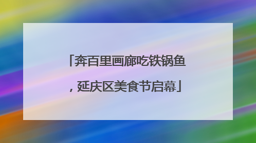 奔百里画廊吃铁锅鱼，延庆区美食节启幕