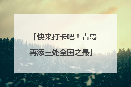 快来打卡吧！青岛再添三处全国之最