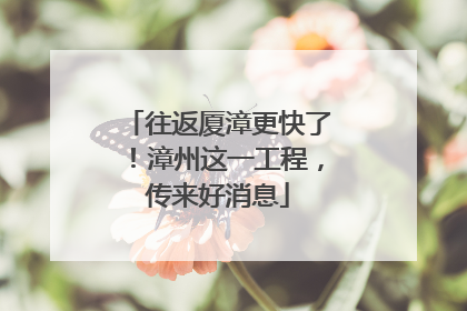 往返厦漳更快了！漳州这一工程，传来好消息