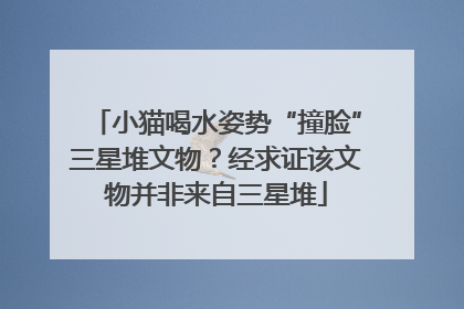 小猫喝水姿势“撞脸”三星堆文物？经求证该文物并非来自三星堆