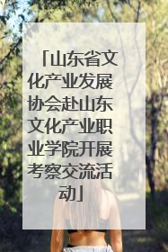山东省文化产业发展协会赴山东文化产业职业学院开展考察交流活动