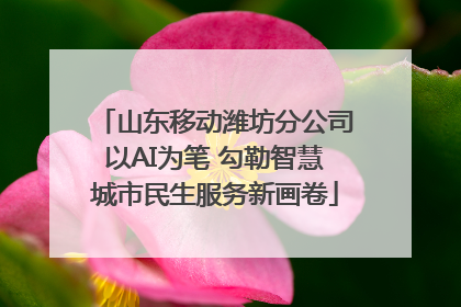 山东移动潍坊分公司以AI为笔 勾勒智慧城市民生服务新画卷