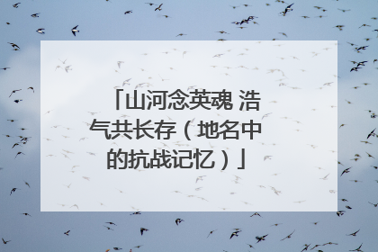 山河念英魂 浩气共长存（地名中的抗战记忆）