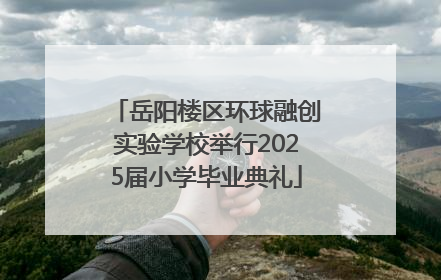 岳阳楼区环球融创实验学校举行2025届小学毕业典礼