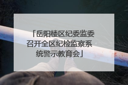 岳阳楼区纪委监委召开全区纪检监察系统警示教育会