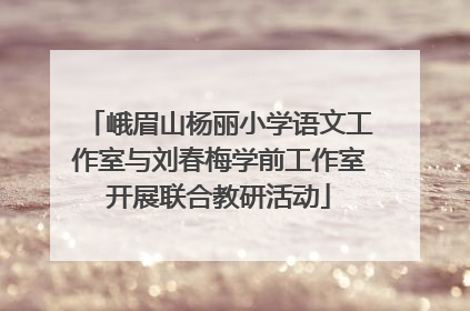 峨眉山杨丽小学语文工作室与刘春梅学前工作室开展联合教研活动