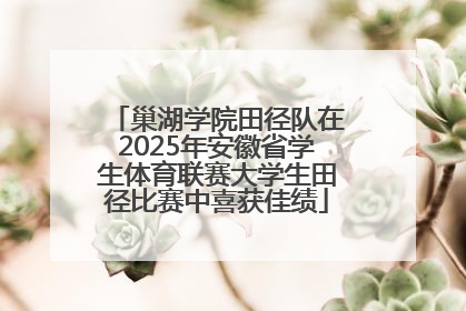 巢湖学院田径队在2025年安徽省学生体育联赛大学生田径比赛中喜获佳绩