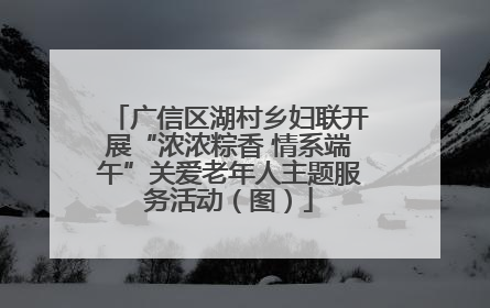 广信区湖村乡妇联开展“浓浓粽香 情系端午”关爱老年人主题服务活动（图）