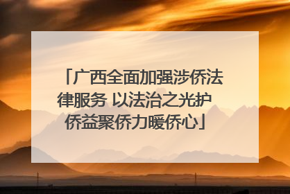 广西全面加强涉侨法律服务 以法治之光护侨益聚侨力暖侨心