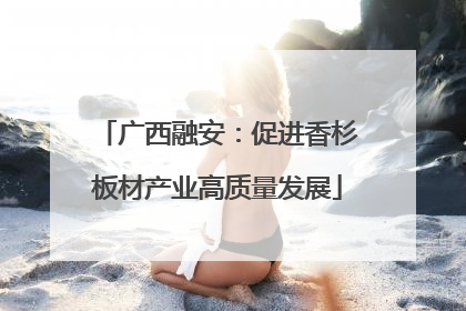 广西融安：促进香杉板材产业高质量发展