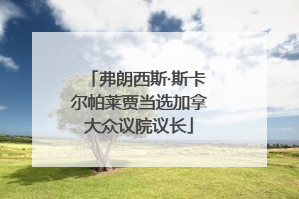 弗朗西斯·斯卡尔帕莱贾当选加拿大众议院议长