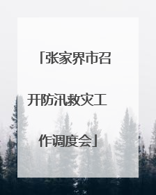 张家界市召开防汛救灾工作调度会