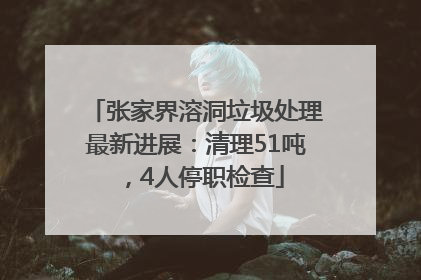 张家界溶洞垃圾处理最新进展：清理51吨，4人停职检查