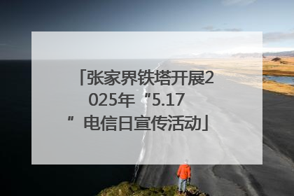 张家界铁塔开展2025年“5.17”电信日宣传活动