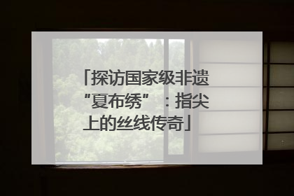 探访国家级非遗“夏布绣”：指尖上的丝线传奇