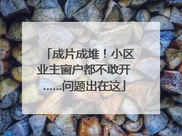 成片成堆！小区业主窗户都不敢开……问题出在这