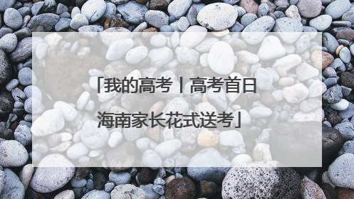 我的高考丨高考首日 海南家长花式送考