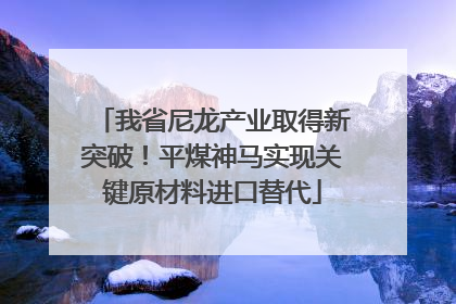 我省尼龙产业取得新突破！平煤神马实现关键原材料进口替代