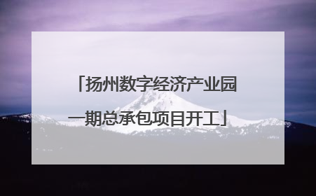 扬州数字经济产业园一期总承包项目开工