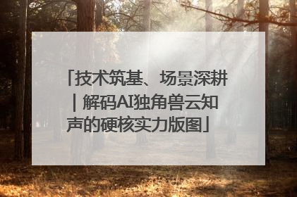 技术筑基、场景深耕｜解码AI独角兽云知声的硬核实力版图