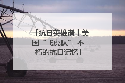 抗日英雄谱丨美国“飞虎队” 不朽的抗日记忆